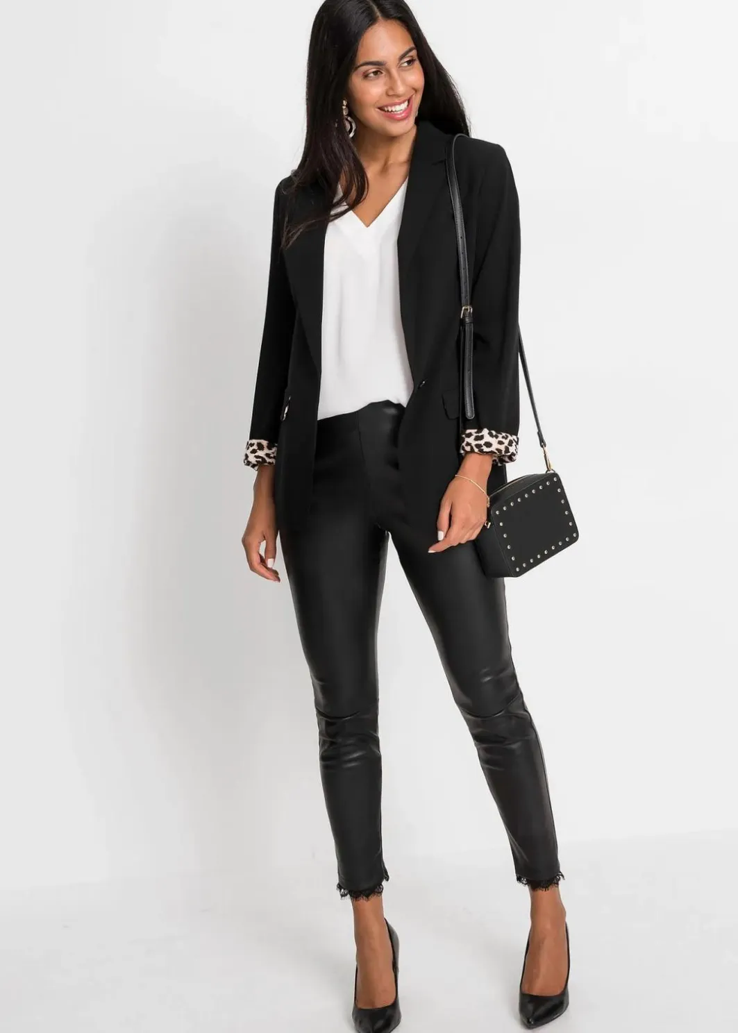 Damen bonprix Bekleidung·Basics|Blazer|Longblazer aus fließendem Viskose-Mix