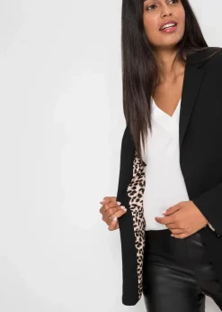 Damen bonprix Bekleidung·Basics|Blazer|Longblazer aus fließendem Viskose-Mix