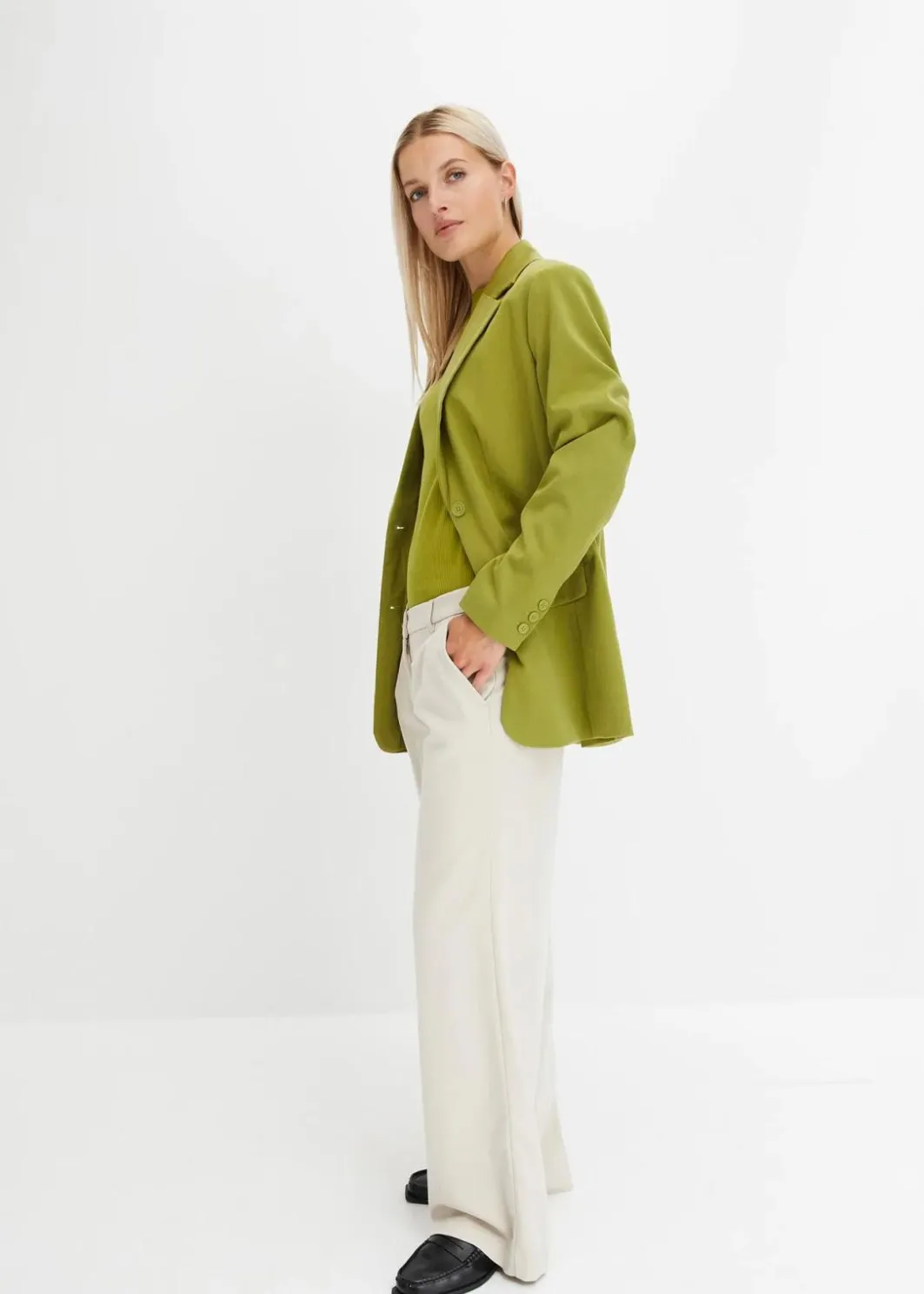 Damen bonprix Bekleidung·Basics|Blazer|Longblazer aus Viskose-Mix