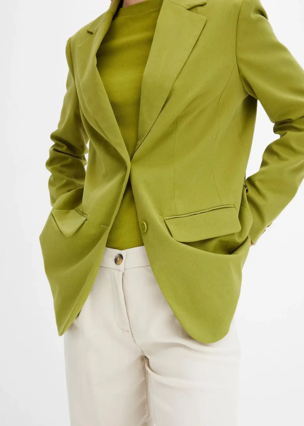 Damen bonprix Bekleidung·Basics|Blazer|Longblazer aus Viskose-Mix
