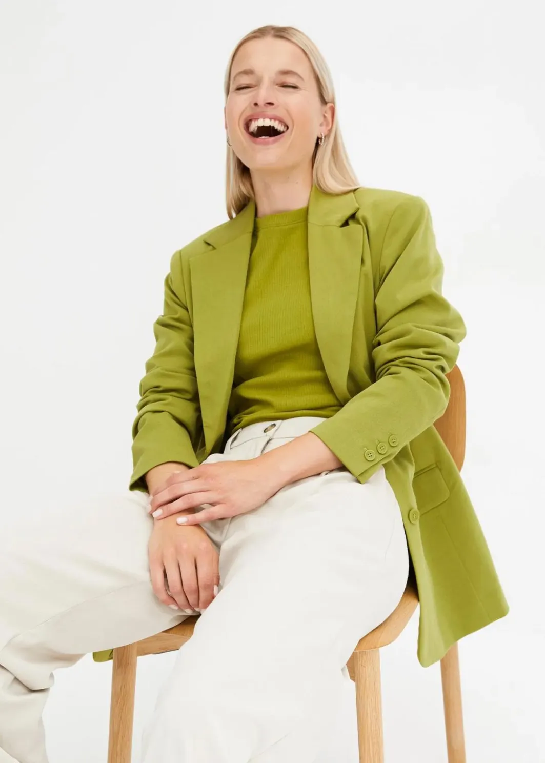 Damen bonprix Bekleidung·Basics|Blazer|Longblazer aus Viskose-Mix
