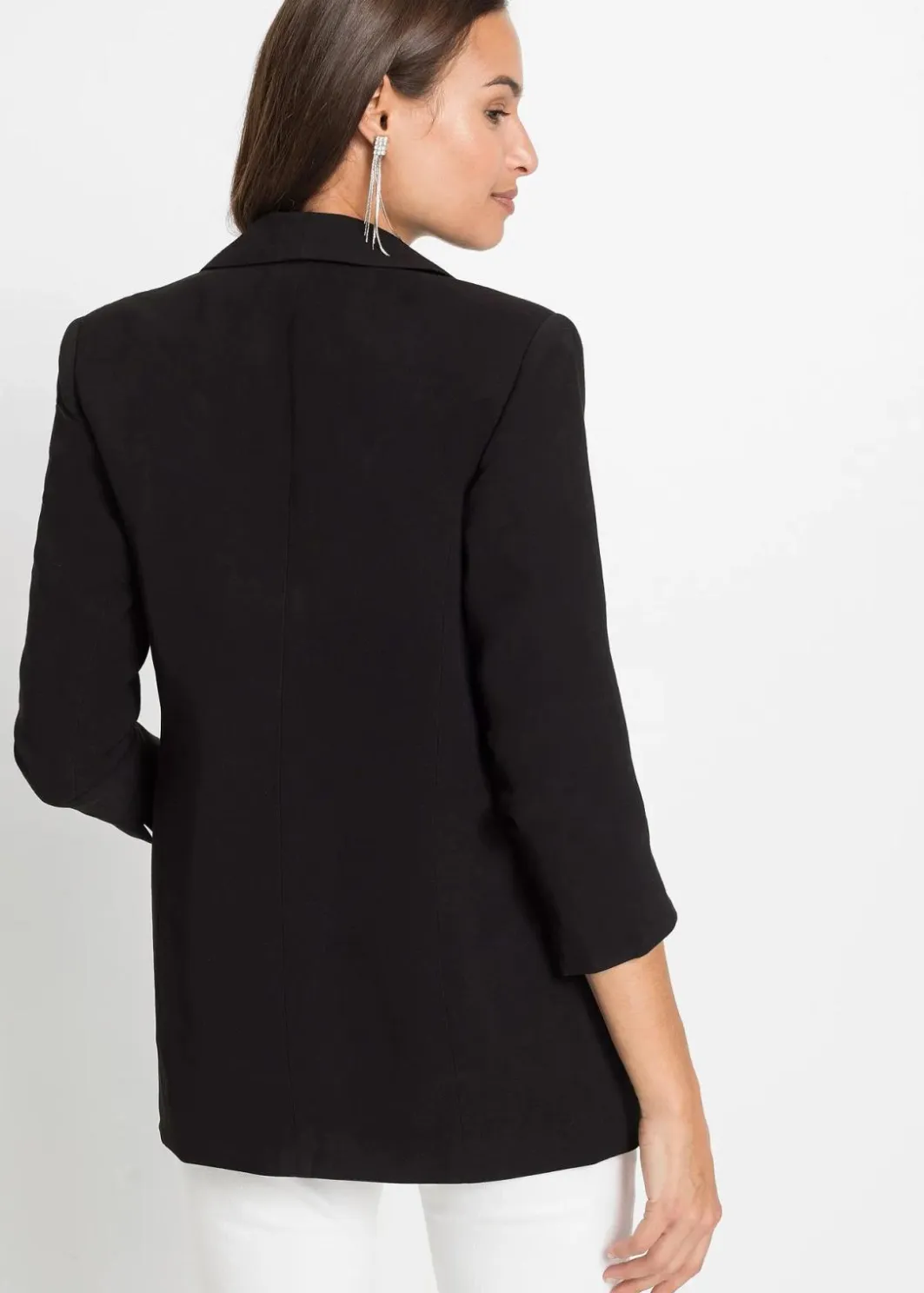 Damen bonprix Bekleidung·Basics|Nachhaltigere Materialien|Longblazer aus Viskose-Mix