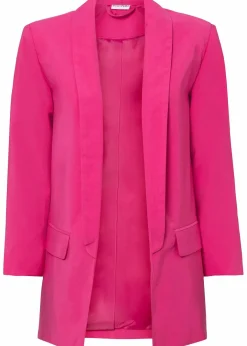 Damen bonprix Blazer|Nachhaltigere Materialien|Longblazer aus Viskose-Mix
