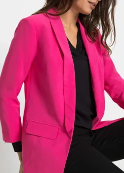 Damen bonprix Blazer|Nachhaltigere Materialien|Longblazer aus Viskose-Mix