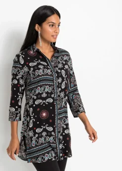 Damen bonprix Blusen & Tuniken|Bekleidung·Jacken & Mäntel|Longbluse