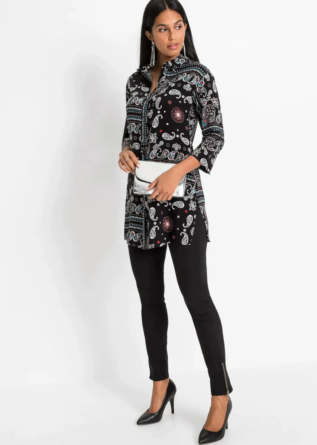 Damen bonprix Blusen & Tuniken|Bekleidung·Jacken & Mäntel|Longbluse