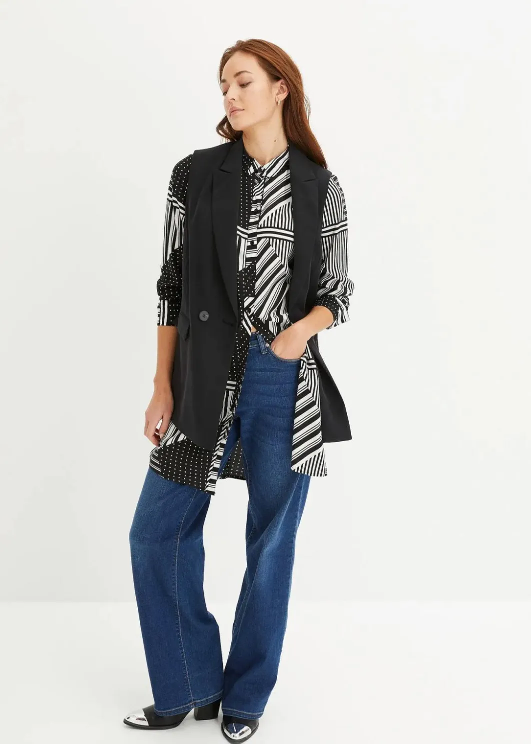 Damen bonprix Bekleidung·Jacken & Mäntel|Blusen & Tuniken|Longbluse