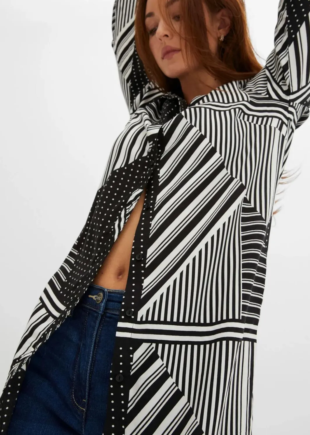 Damen bonprix Bekleidung·Jacken & Mäntel|Blusen & Tuniken|Longbluse