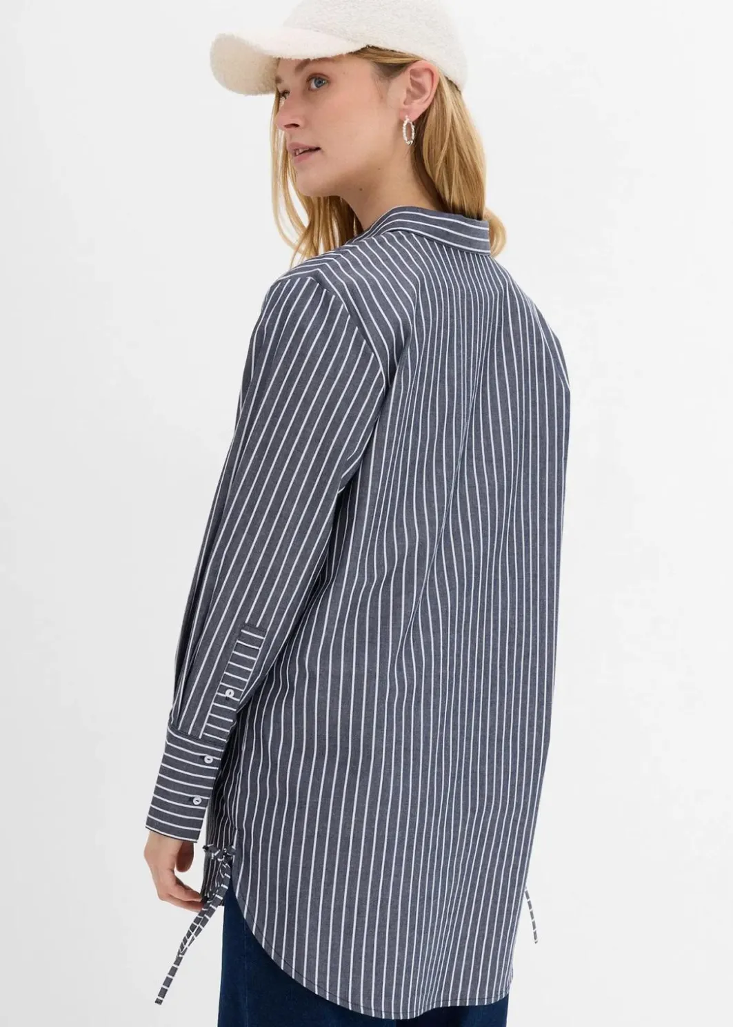 Damen bonprix Bekleidung·Jacken & Mäntel|Blusen & Tuniken|Longbluse aus reiner Baumwolle