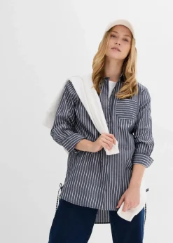 Damen bonprix Bekleidung·Jacken & Mäntel|Blusen & Tuniken|Longbluse aus reiner Baumwolle