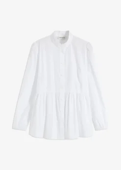 Damen bonprix Bekleidung·Jacken & Mäntel|Blusen & Tuniken|Longbluse aus Baumwoll-Mix