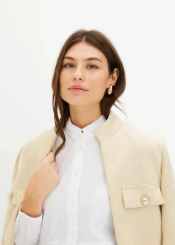 Damen bonprix Bekleidung·Jacken & Mäntel|Blusen & Tuniken|Longbluse aus Baumwoll-Mix