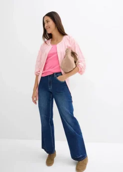 Damen bonprix Bekleidung·Jacken & Mäntel|Blusen & Tuniken|Longbluse aus Baumwollpopeline