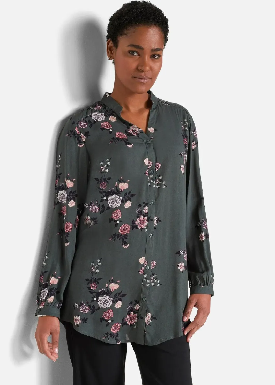 Damen bonprix Blusen & Tuniken|Nachhaltigere Materialien|Longbluse aus fließender Viskose