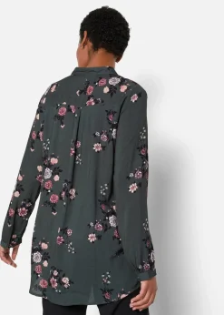 Damen bonprix Blusen & Tuniken|Nachhaltigere Materialien|Longbluse aus fließender Viskose