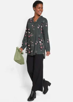 Damen bonprix Blusen & Tuniken|Nachhaltigere Materialien|Longbluse aus fließender Viskose