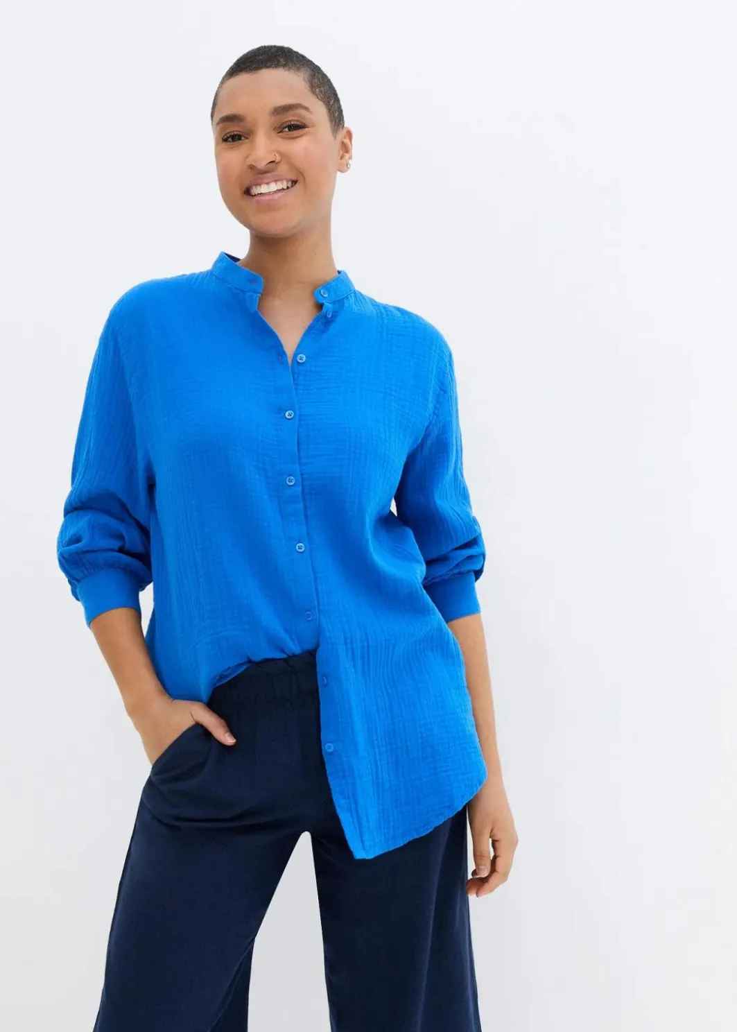 Hot Longbluse aus luftigem Musselin Damen Blusen & Tuniken|Bekleidung·Jacken & Mäntel