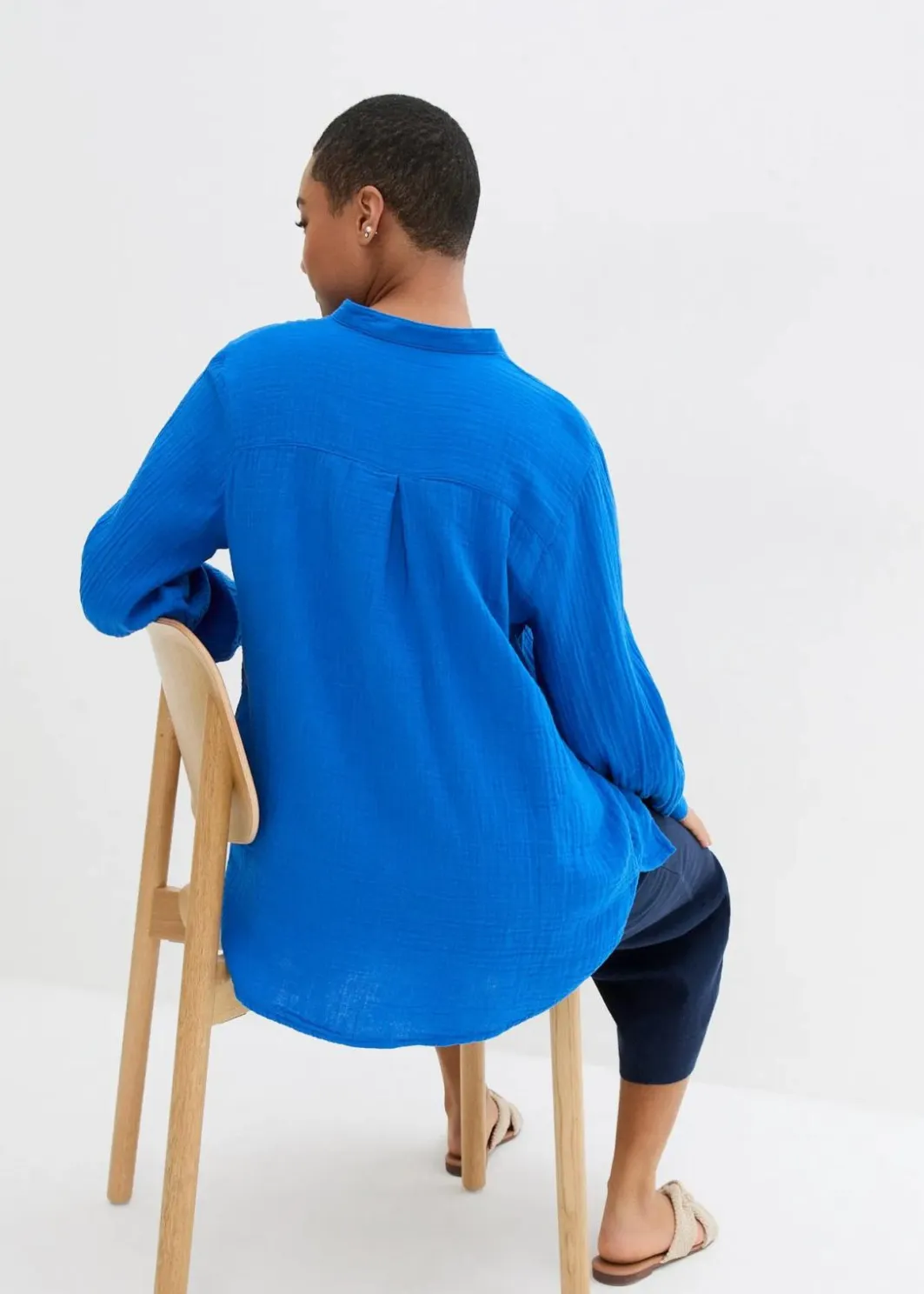 Hot Longbluse aus luftigem Musselin Damen Blusen & Tuniken|Bekleidung·Jacken & Mäntel