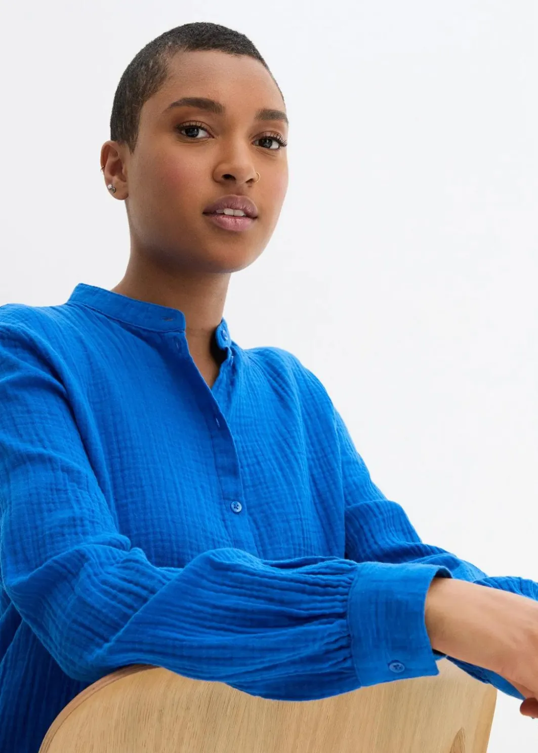Hot Longbluse aus luftigem Musselin Damen Blusen & Tuniken|Bekleidung·Jacken & Mäntel