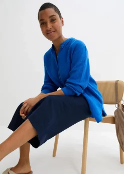 Hot Longbluse aus luftigem Musselin Damen Blusen & Tuniken|Bekleidung·Jacken & Mäntel