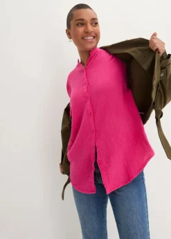 Discount Longbluse aus luftigem Musselin Damen Blusen & Tuniken|Bekleidung·Jacken & Mäntel