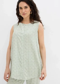 Damen bonprix Blusen & Tuniken|Zweiteiler & Sets|Longbluse aus softer Viskose