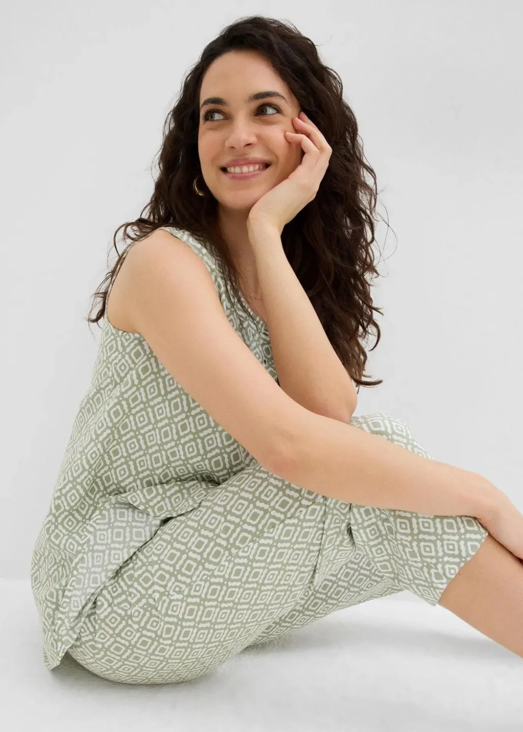 Damen bonprix Blusen & Tuniken|Zweiteiler & Sets|Longbluse aus softer Viskose