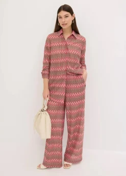 Online Longbluse in Häkel-Optik Damen Zweiteiler & Sets|Blusen & Tuniken
