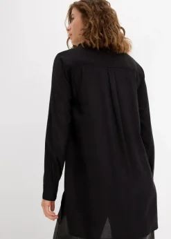 Discount Longbluse mit Schlitz aus fließender Viskose Damen Bekleidung·Jacken & Mäntel|Nachhaltigere Materialien