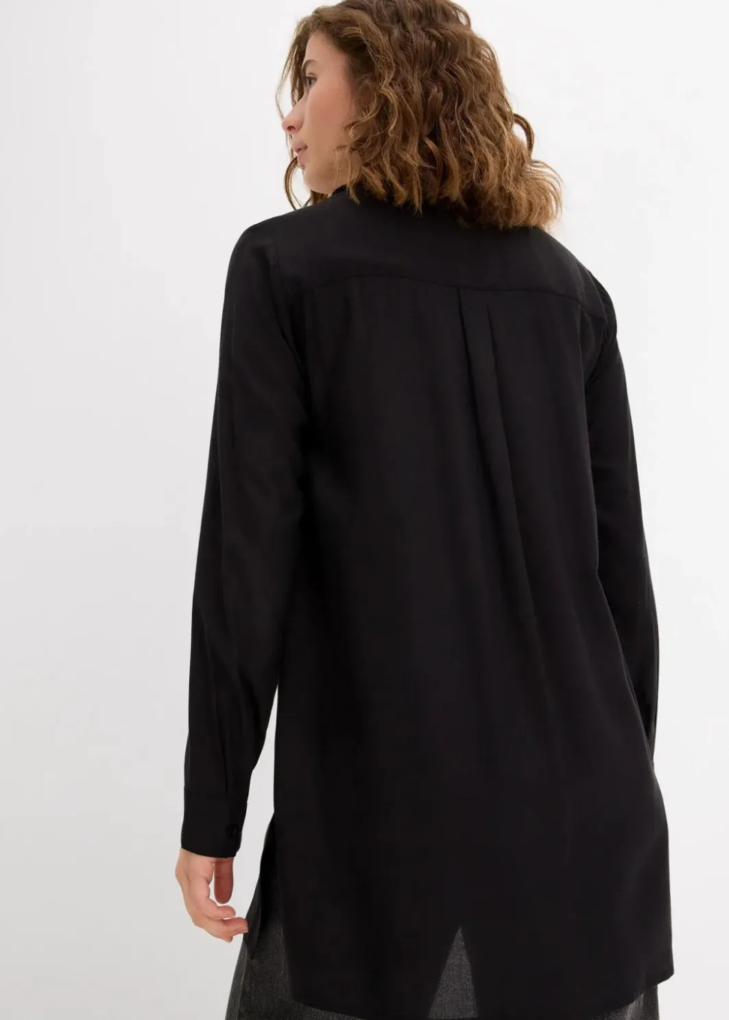 Discount Longbluse mit Schlitz aus fließender Viskose Damen Bekleidung·Jacken & Mäntel|Nachhaltigere Materialien