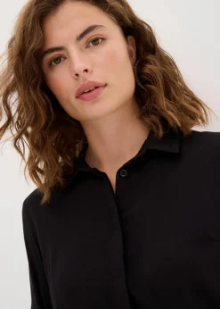 Discount Longbluse mit Schlitz aus fließender Viskose Damen Bekleidung·Jacken & Mäntel|Nachhaltigere Materialien