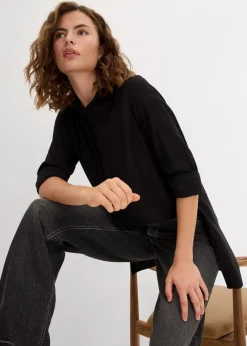 Discount Longbluse mit Schlitz aus fließender Viskose Damen Bekleidung·Jacken & Mäntel|Nachhaltigere Materialien