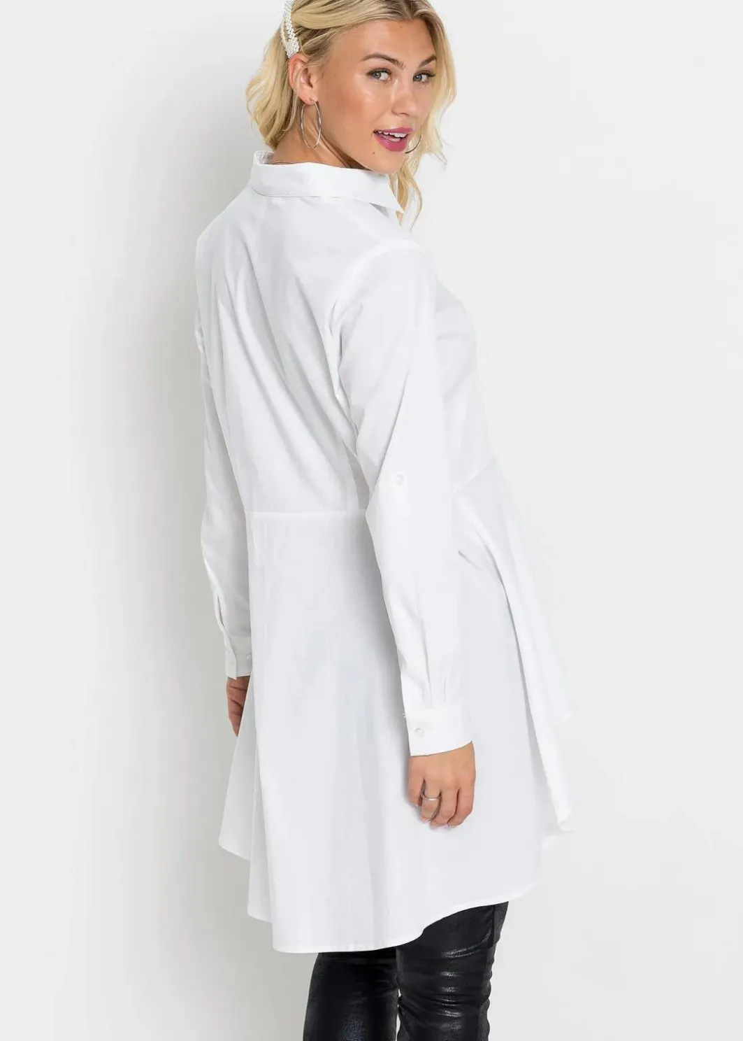 Sale Longbluse mit Volant Damen Blusen & Tuniken|Bekleidung·Jacken & Mäntel