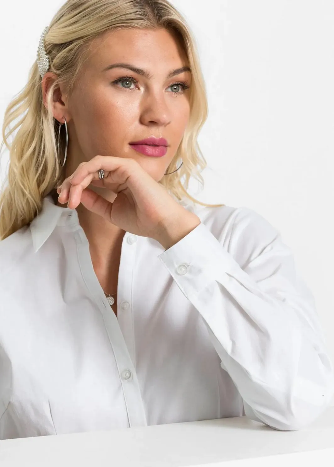 Sale Longbluse mit Volant Damen Blusen & Tuniken|Bekleidung·Jacken & Mäntel