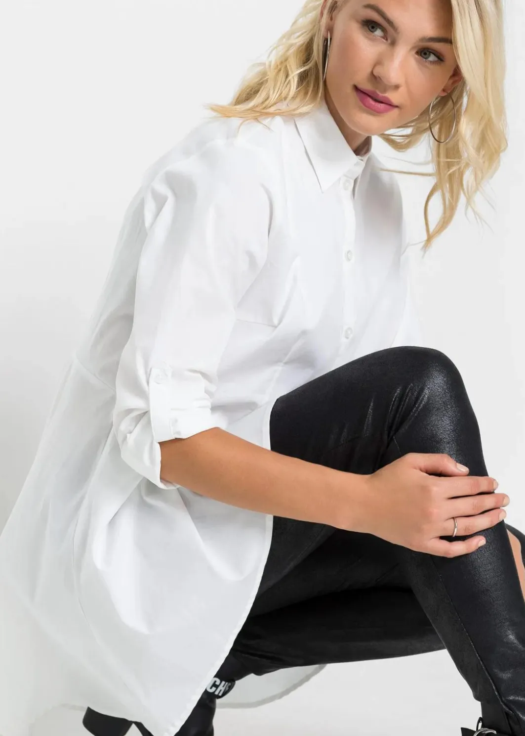 Sale Longbluse mit Volant Damen Blusen & Tuniken|Bekleidung·Jacken & Mäntel