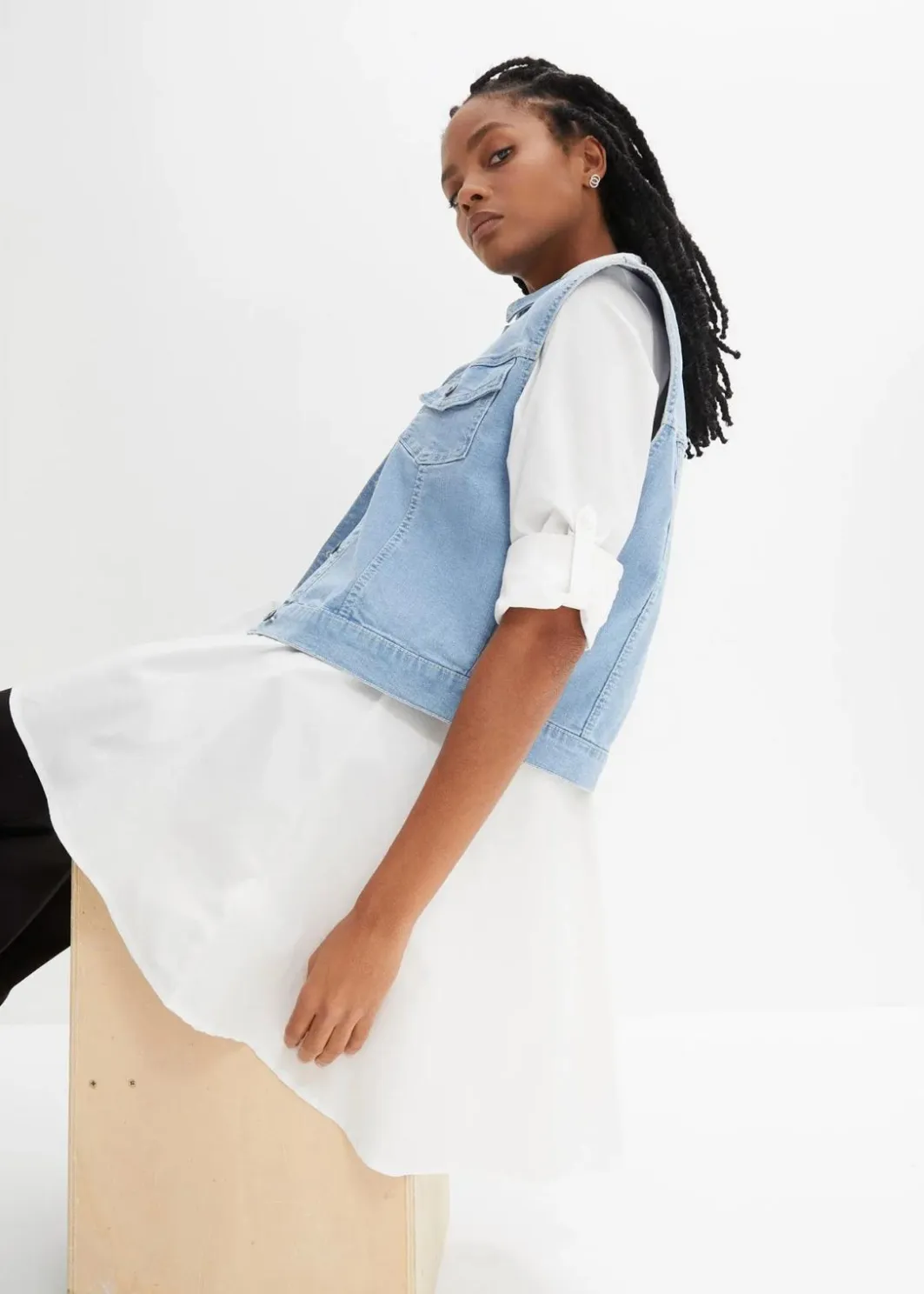 Sale Longbluse mit Volant Damen Blusen & Tuniken|Bekleidung·Jacken & Mäntel