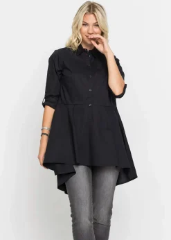 Damen bonprix Bekleidung·Jacken & Mäntel|Blusen & Tuniken|Longbluse mit Volant