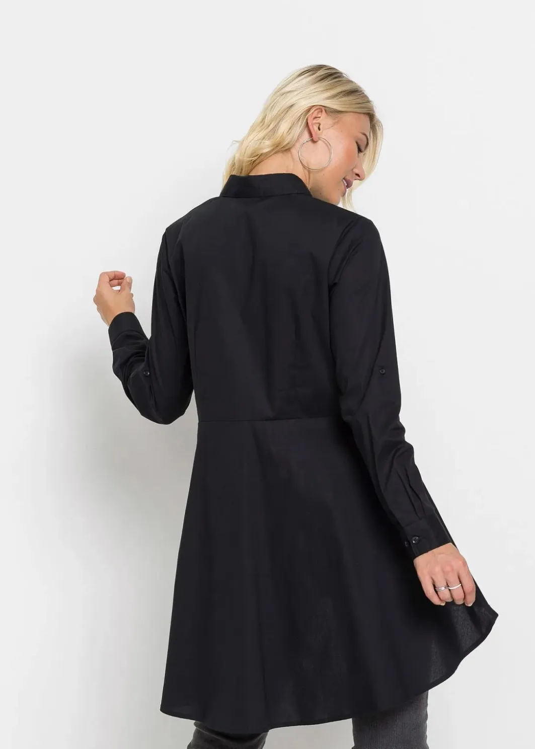 Damen bonprix Bekleidung·Jacken & Mäntel|Blusen & Tuniken|Longbluse mit Volant