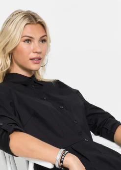 Damen bonprix Bekleidung·Jacken & Mäntel|Blusen & Tuniken|Longbluse mit Volant