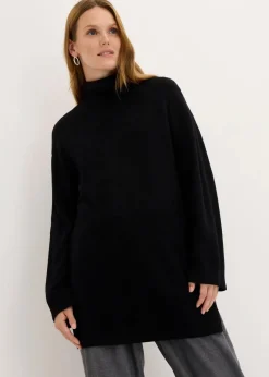 Best Long-Feinstrickpullover mit Seitenschlitzen aus Viskose-Mix Damen Bekleidung·Umstandsmode|Strickmode