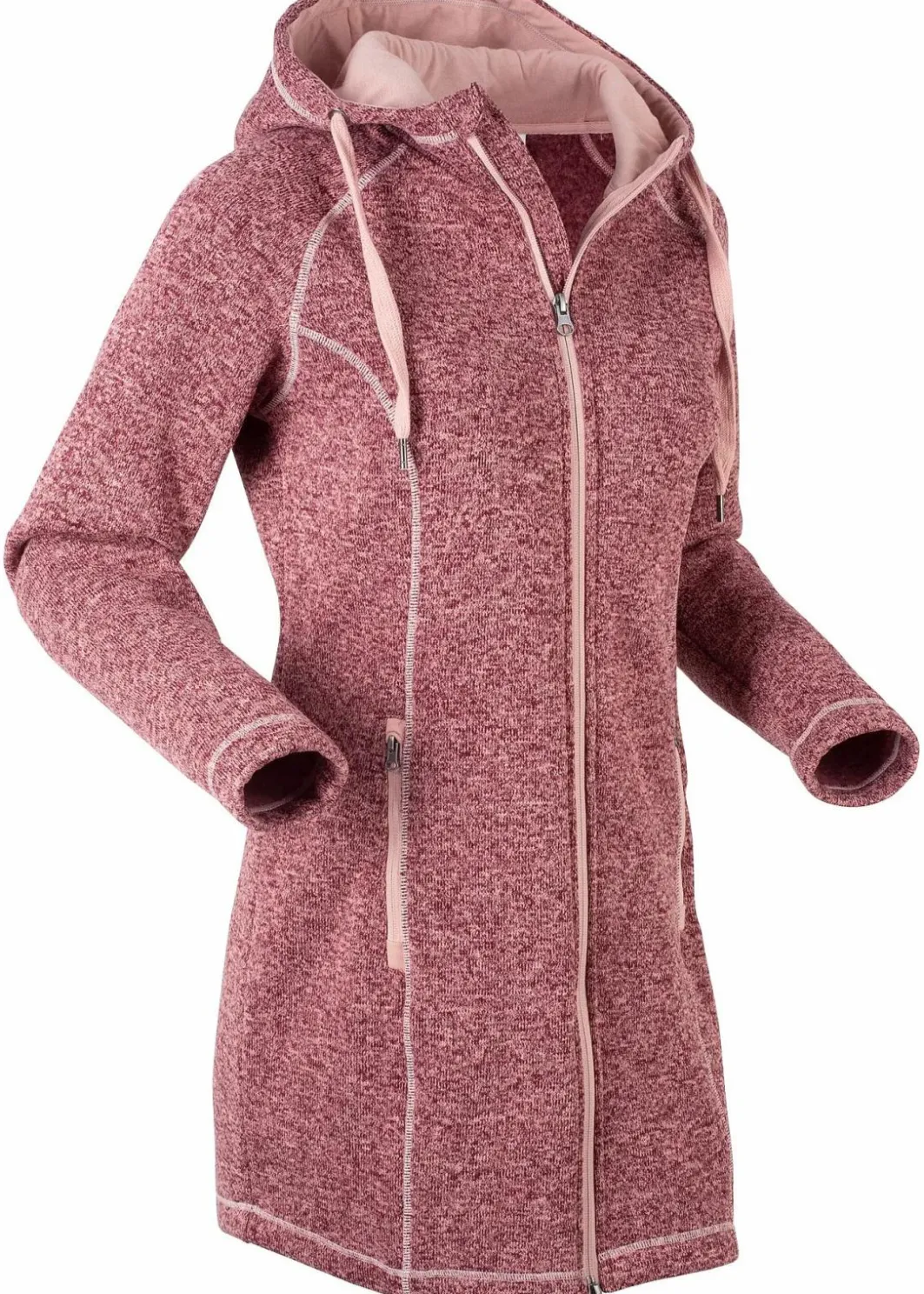 New Long-Fleecejacke mit Kapuze Damen Bekleidung·Blusen & Tuniken|Bekleidung·Hosen