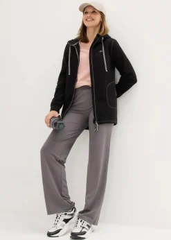 Outlet Long-Fleecejacke mit Reißverschluss-Taschen Damen Jacken & Mäntel|Sweat