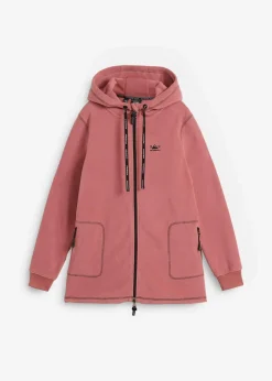 Hot Long-Fleecejacke mit Reißverschluss-Taschen Damen Jacken & Mäntel|Sweat