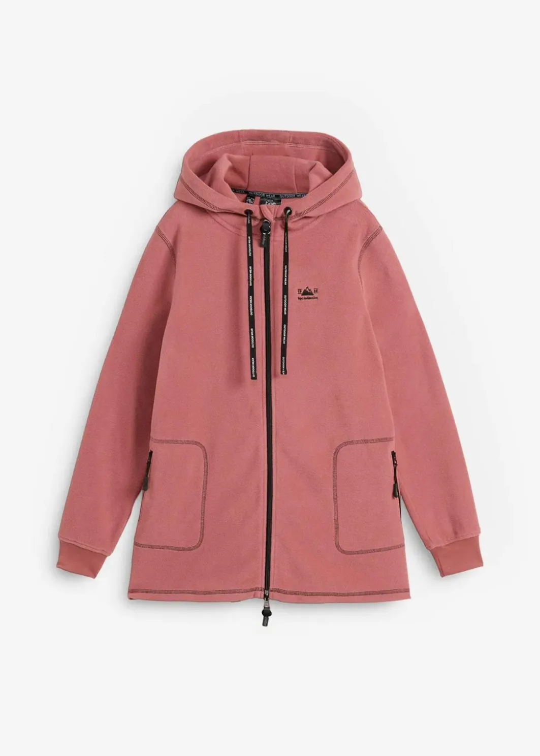 Hot Long-Fleecejacke mit Reißverschluss-Taschen Damen Jacken & Mäntel|Sweat