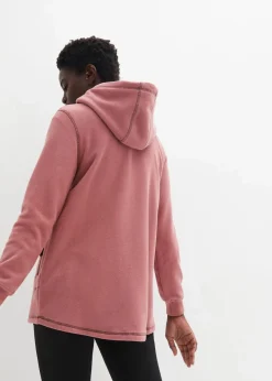 Hot Long-Fleecejacke mit Reißverschluss-Taschen Damen Jacken & Mäntel|Sweat