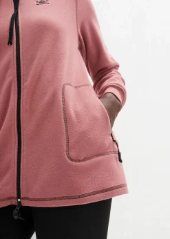 Hot Long-Fleecejacke mit Reißverschluss-Taschen Damen Jacken & Mäntel|Sweat