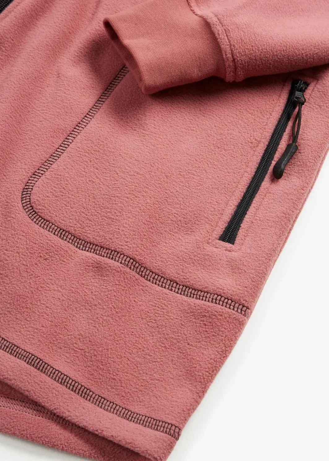 Hot Long-Fleecejacke mit Reißverschluss-Taschen Damen Jacken & Mäntel|Sweat