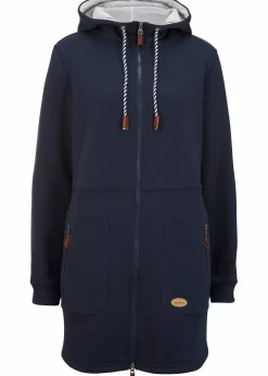 Damen bonprix Bekleidung·Blusen & Tuniken|Sweat|Long-Kapuzen-Sweatjacke