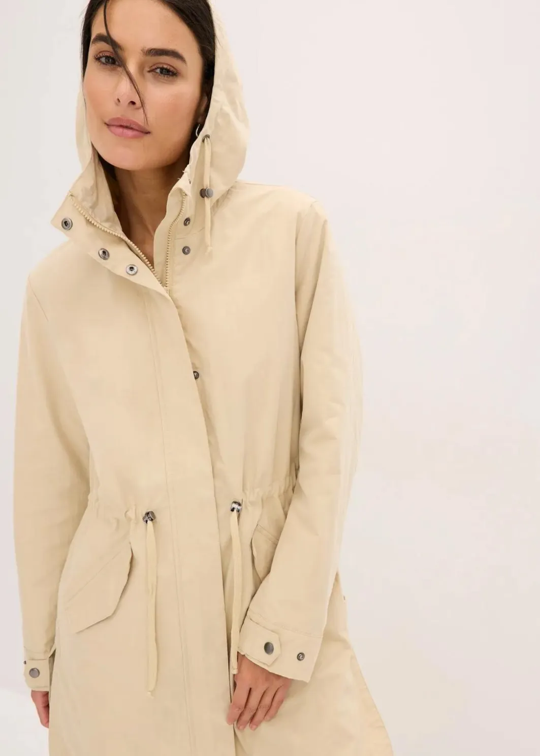Damen bonprix Jacken & Mäntel|Long-Parka mit Kapuze