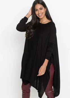 Online Long-Pullover aus Viskose-Mix Damen Bekleidung·Umstandsmode|Strickmode